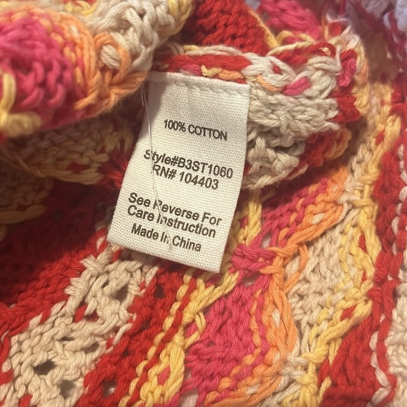 VICI Blu Pepper NWT Josephine Cotton Crochet Knit Flutter Sleeve Ruffle Tank - Picture 7 of 8